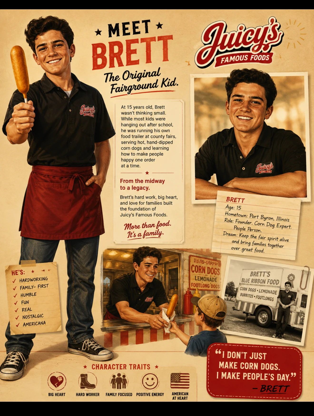 Meet Brett: original fairground kid founder artwork